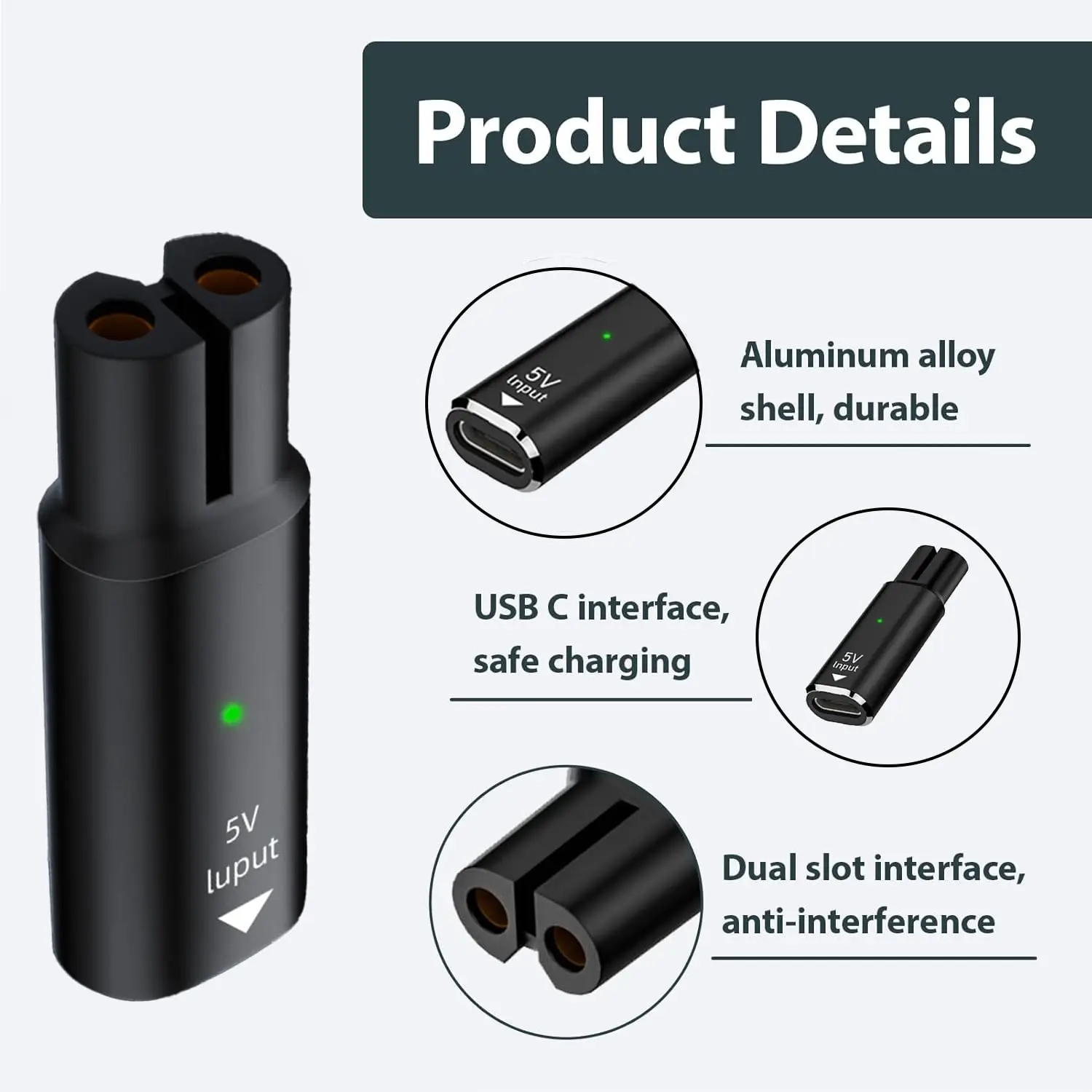 5V Type-C-adapter voor scheera - Beard Trimmer recensie en prijs