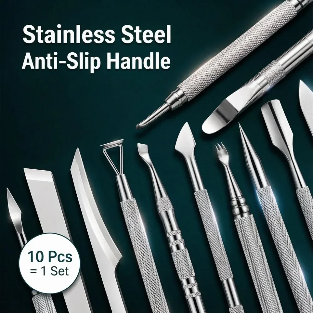 Voetvijlset 10 stuks roestvrij - Mens Grooming Travel Kit recensie en prijs